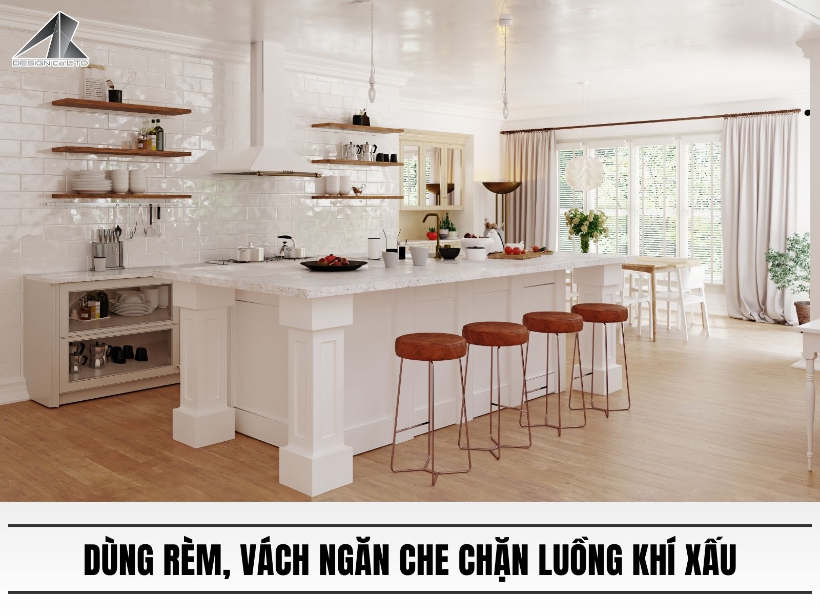 Dùng rèm, vách ngăn che chặn luồng khí xấu
