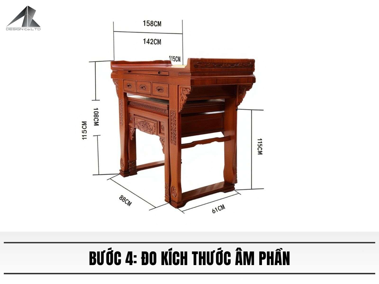 Bước 4: Đo kích thước âm phần