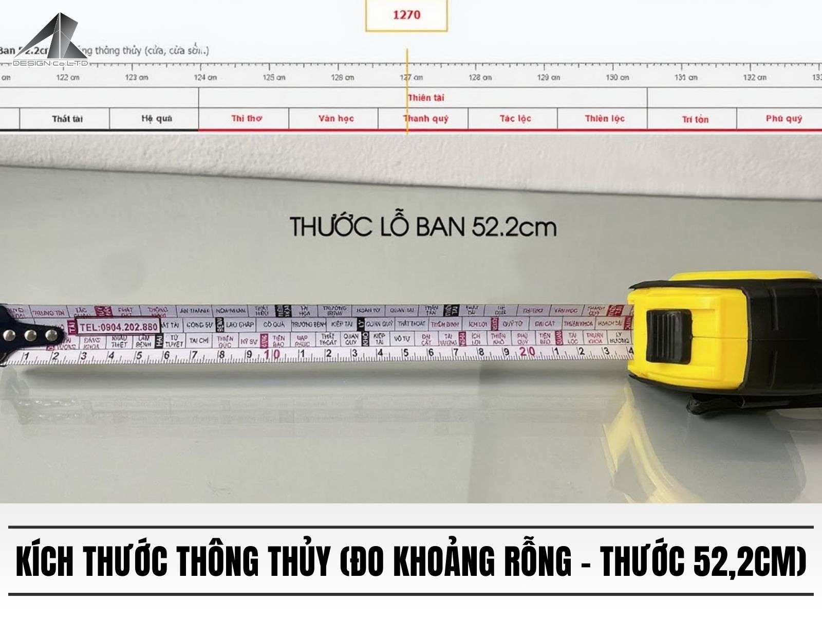 Kích thước thông thủy (đo khoảng rỗng - Thước 52,2cm)
