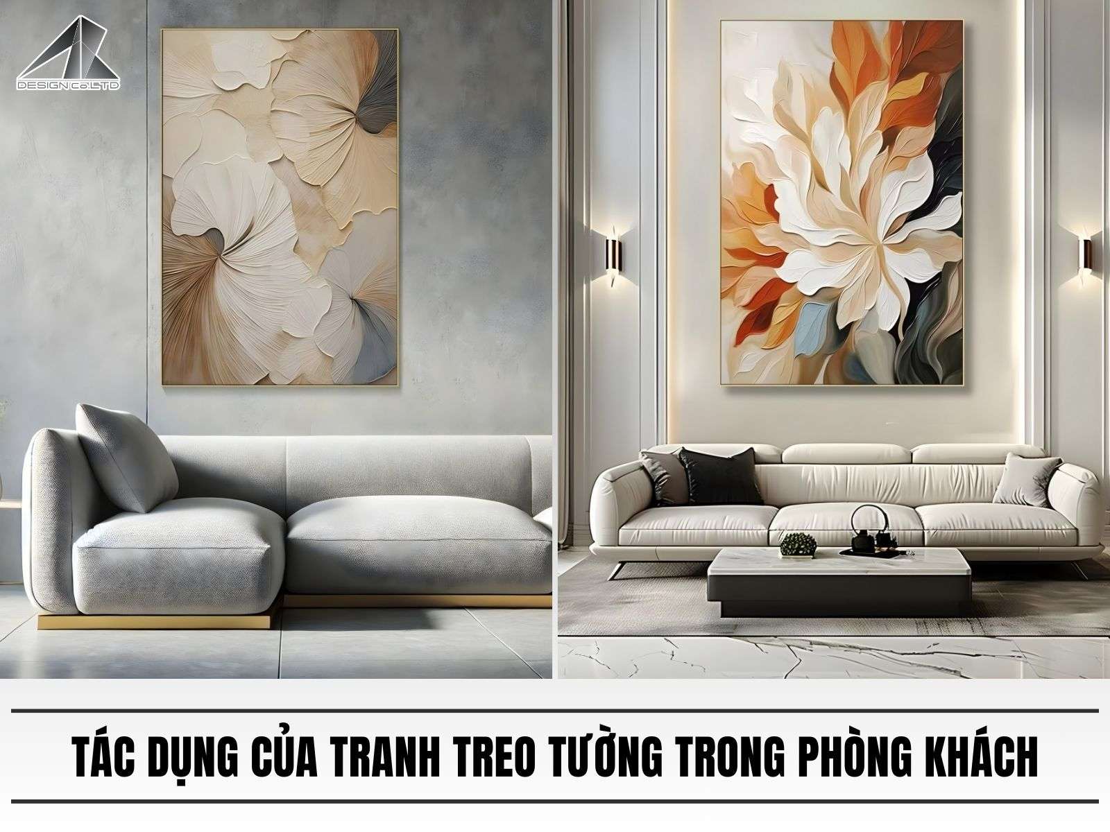 5 tác dụng của tranh treo tường trong phòng khách