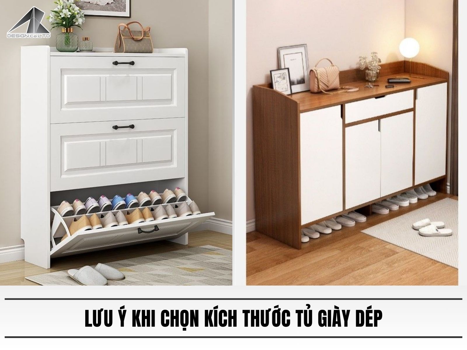 5 lưu ý khi chọn kích thước tủ giày dép