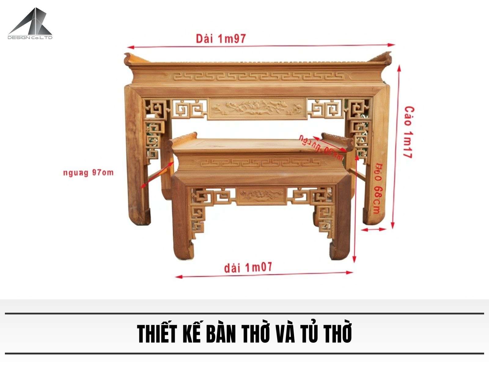 Thiết kế bàn thờ và tủ thờ