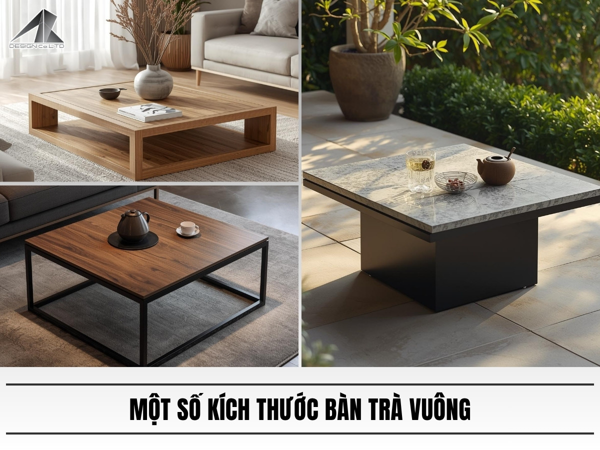 Kích thước bàn trà vuông