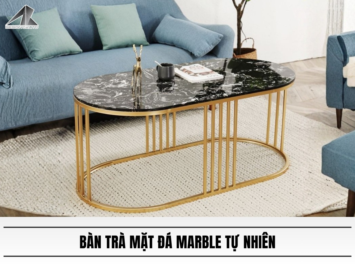 Bàn trà mặt đá marble tự nhiên