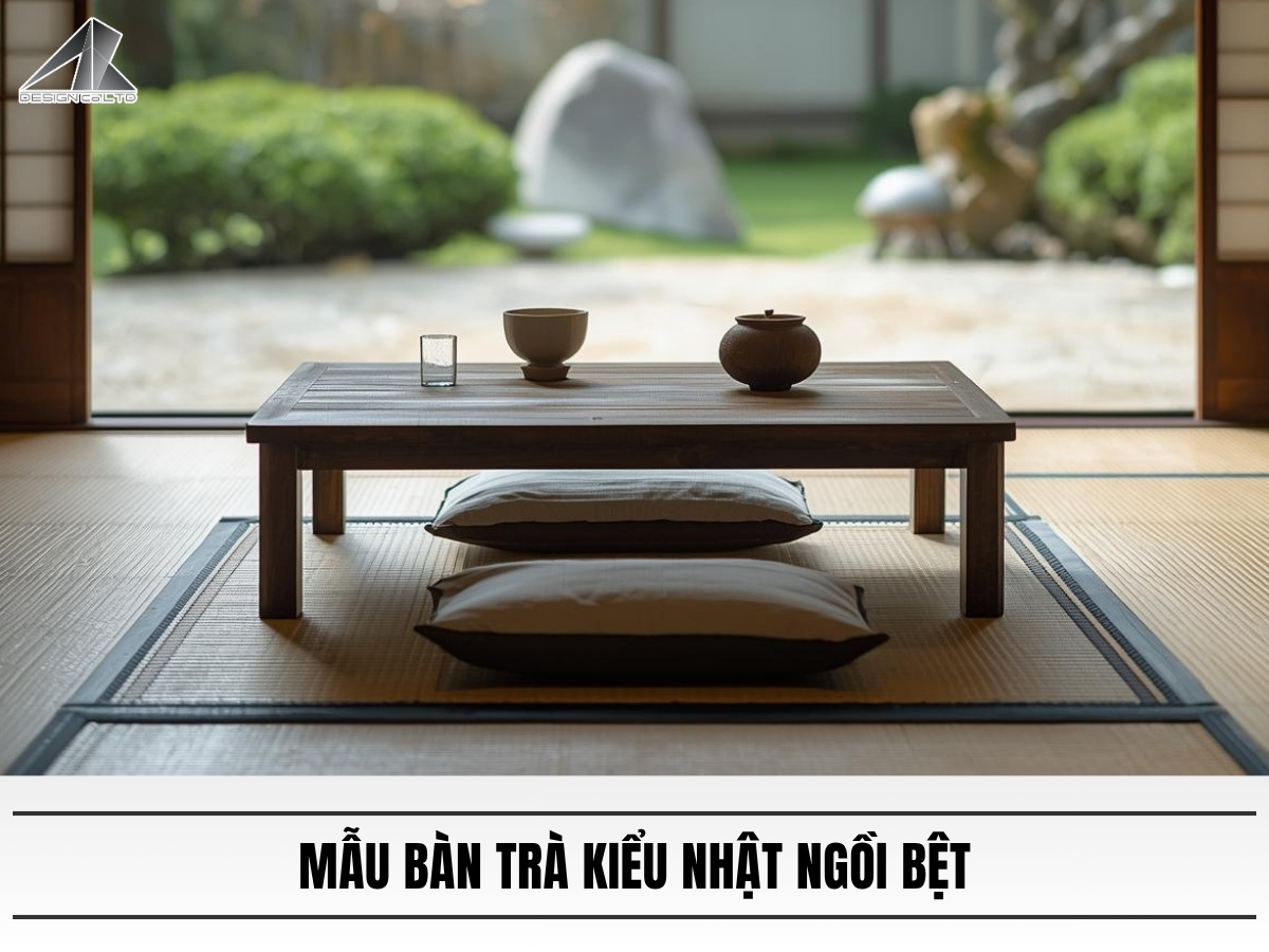 Mẫu bàn trà kiểu Nhật ngồi bệt