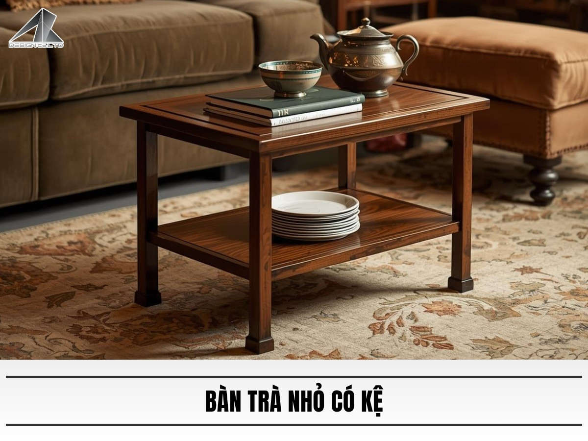 Bàn trà nhỏ có kệ