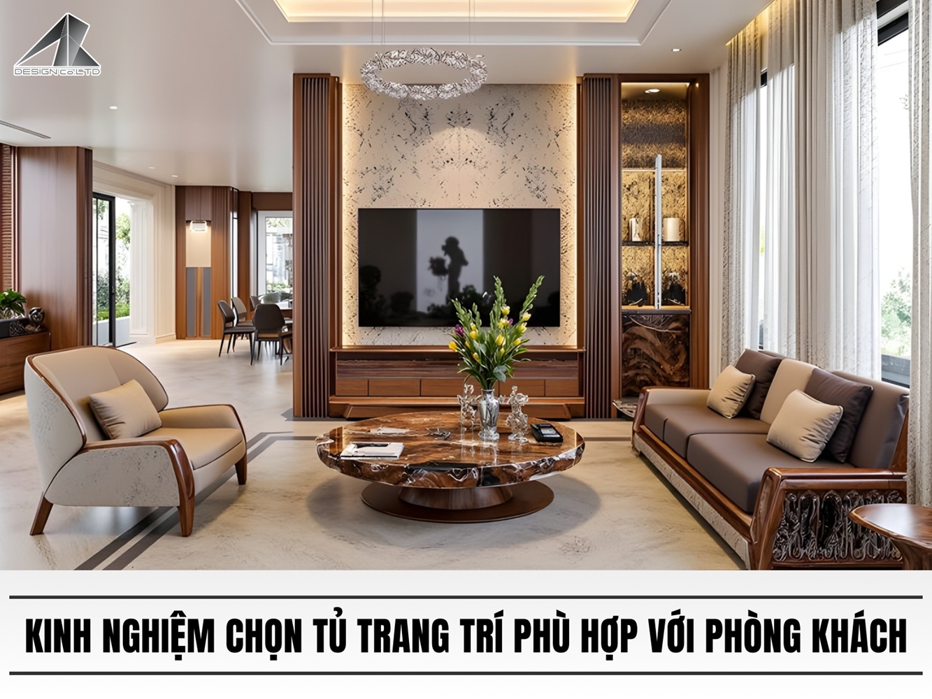 kinh nghiệm chọn tủ trang trí phù hợp với phòng khách