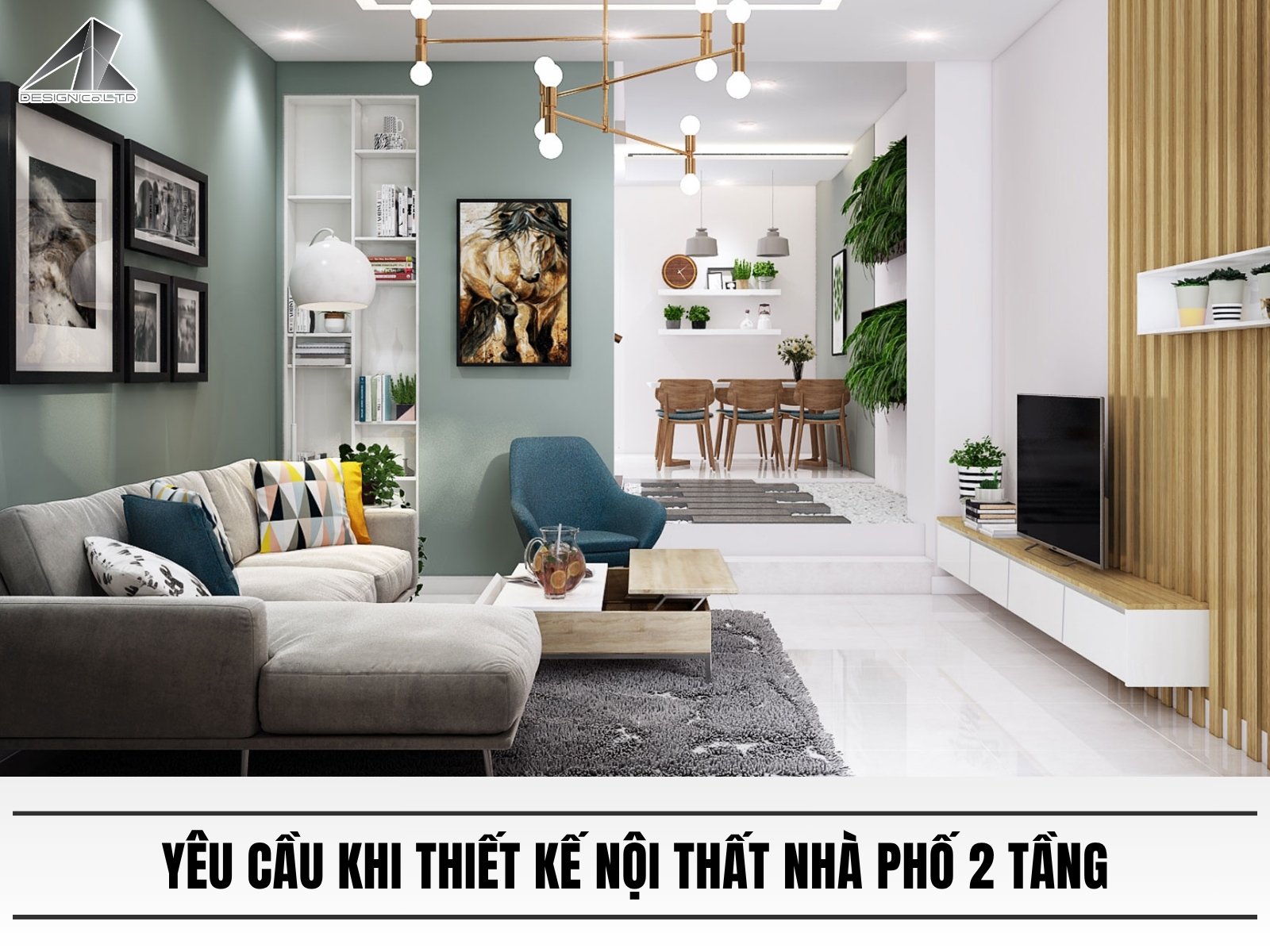 5 yeu cau khi thiet ke noi that nha pho 2 tang