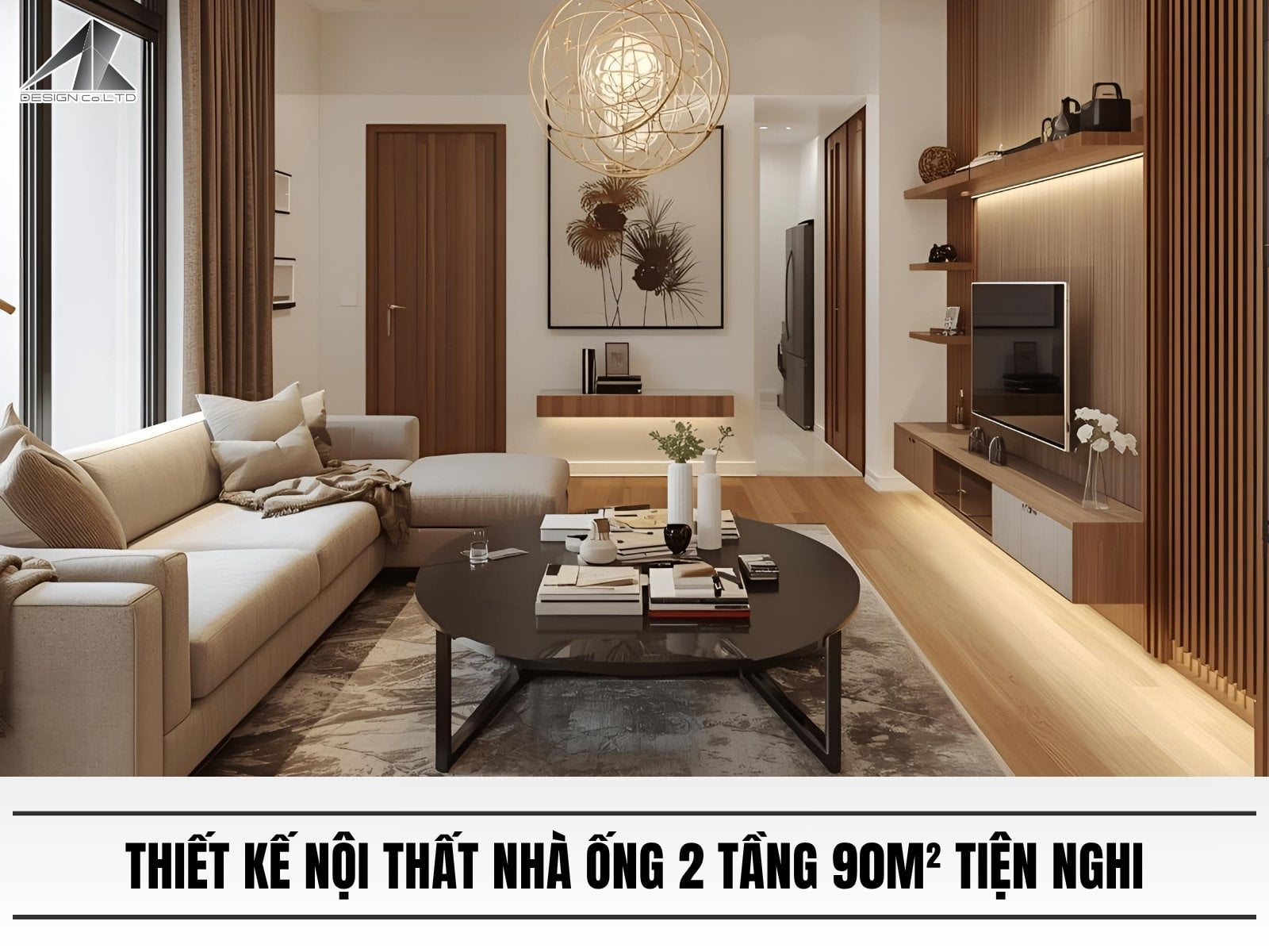 Thiet ke noi that nha ong 2 tang 90m² tien nghi