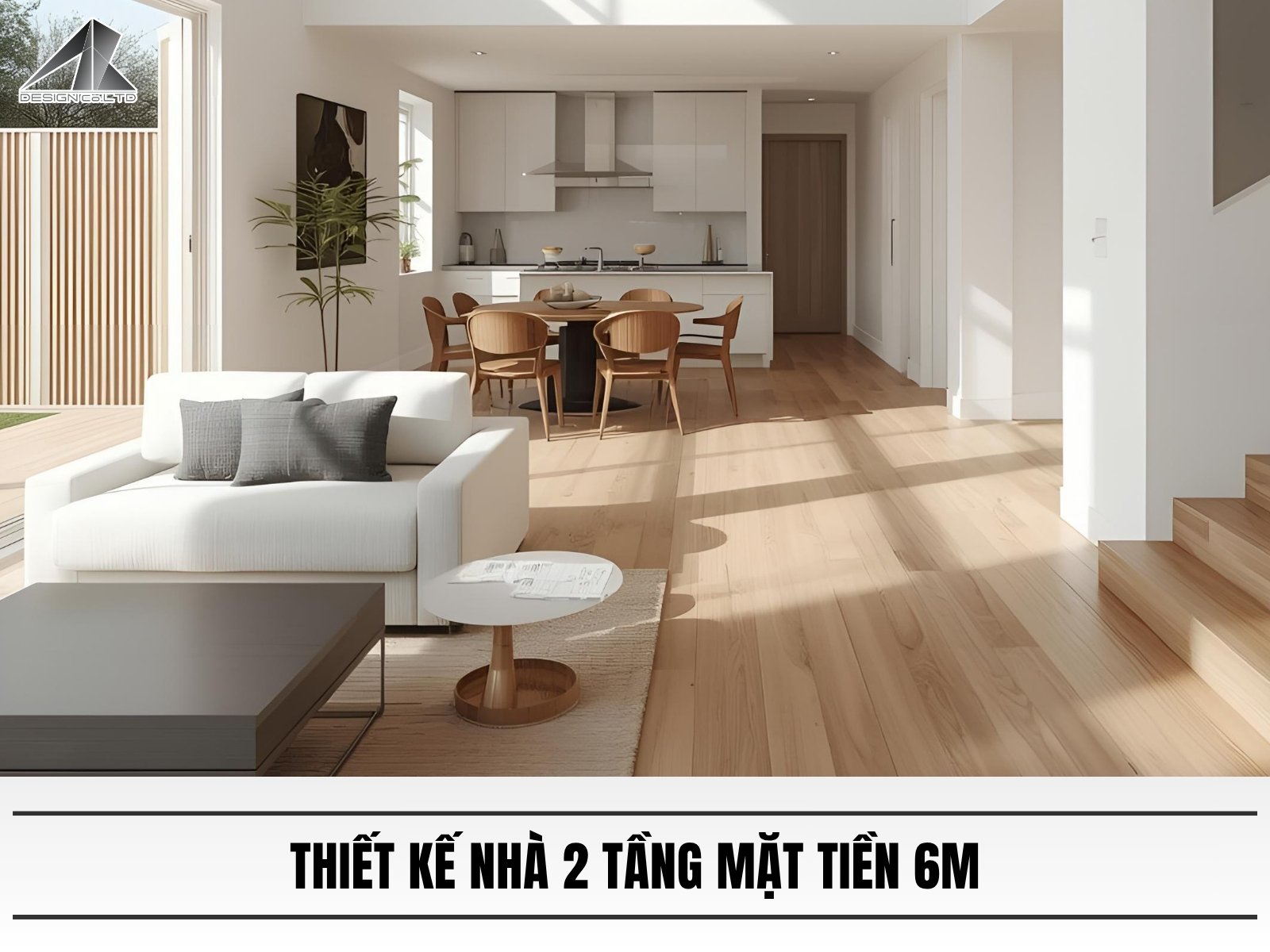 Thiet ke nha 2 tang mat tien 6m