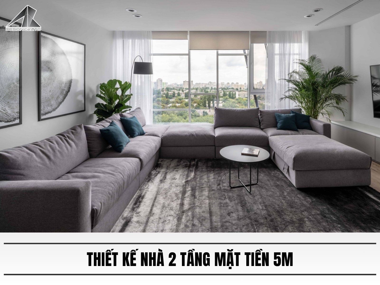 Thiet ke nha 2 tang mat tien 5m