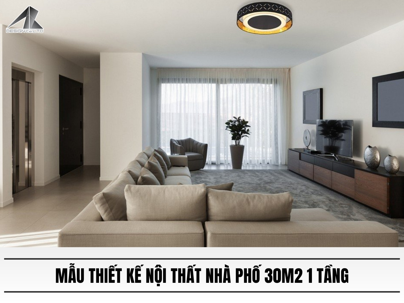 Mau thiet ke noi that nha pho 30m2 1 tang