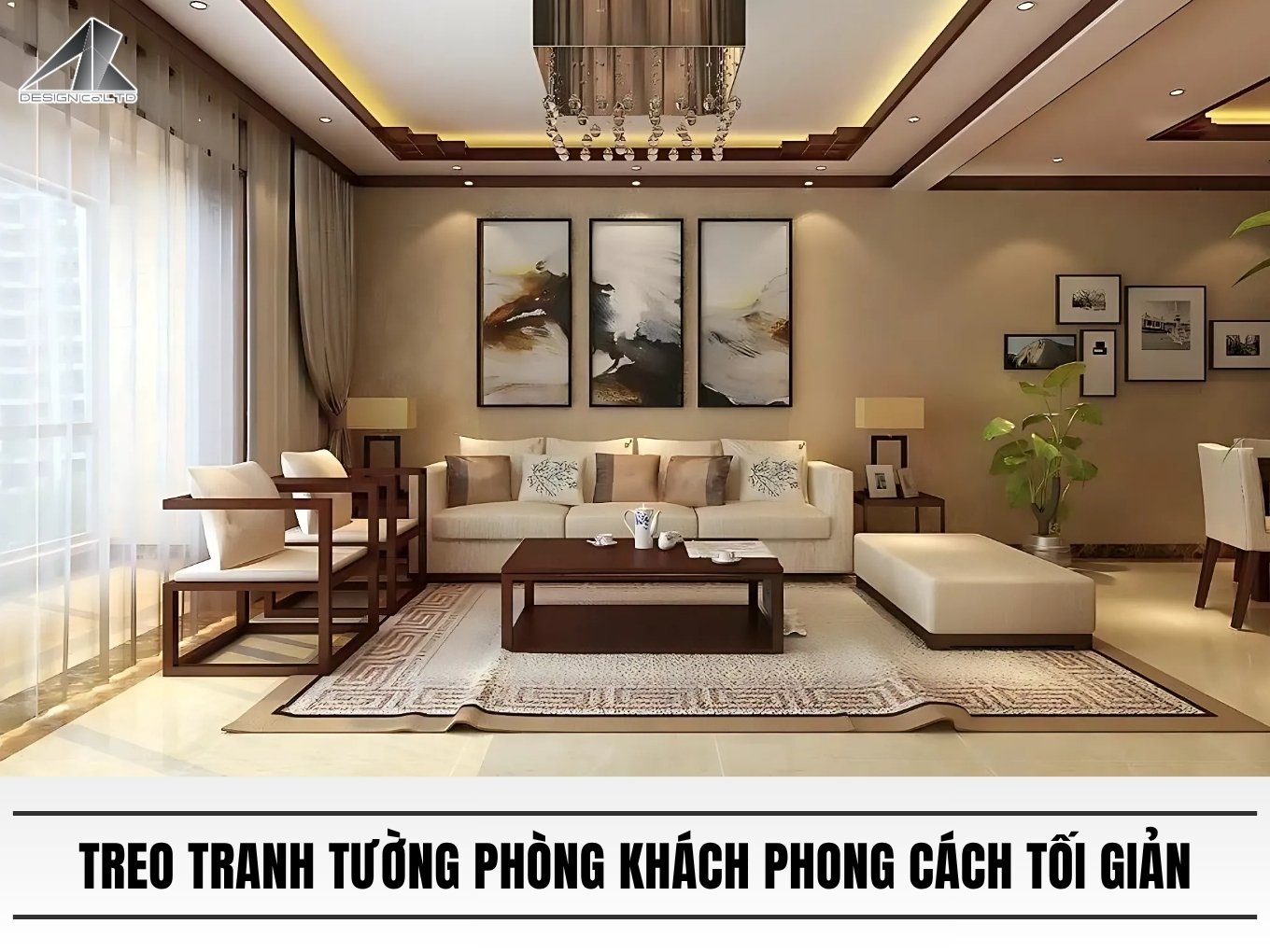 Treo tranh tuong phong cach toi gian