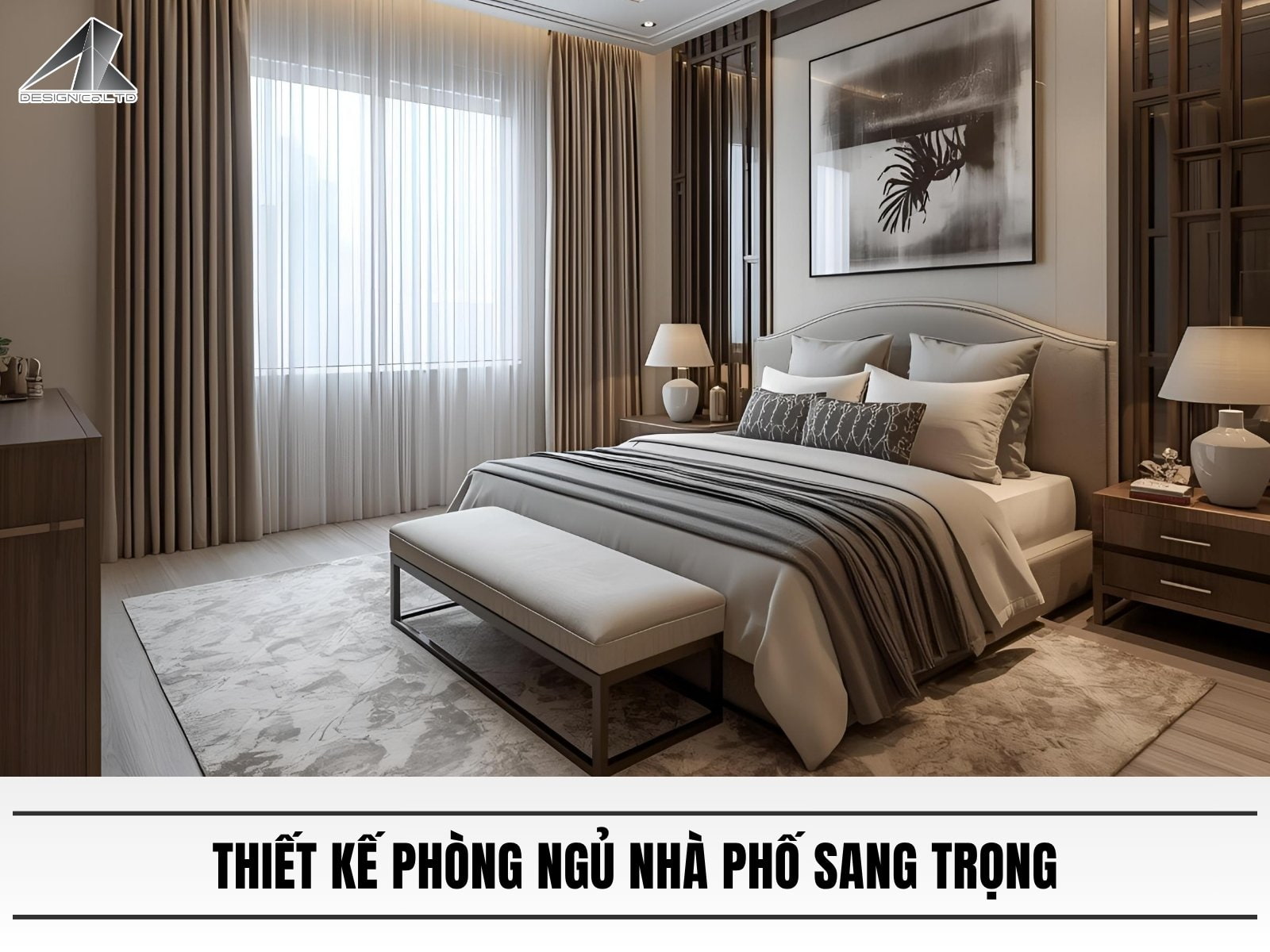 Thiết kế phòng ngủ nhà phố sang trọng