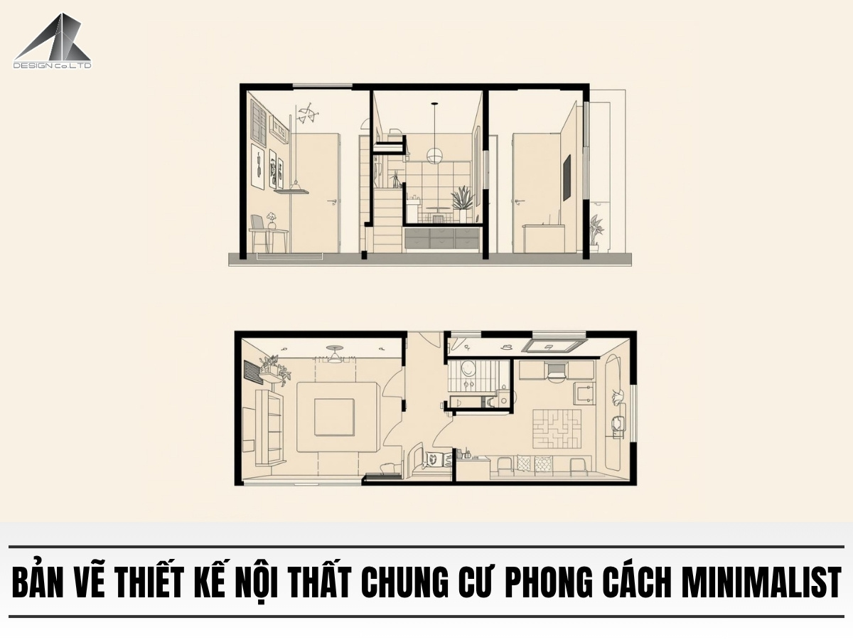 bản vẽ thiết kế nội thất chung cư​ minimalist