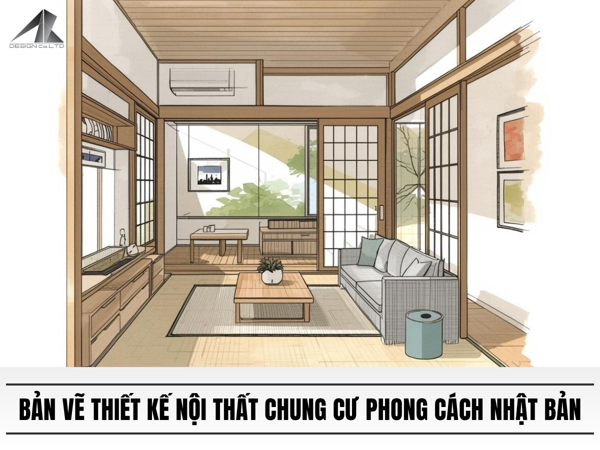 bản vẽ thiết kế nội thất chung cư​ nhật bản