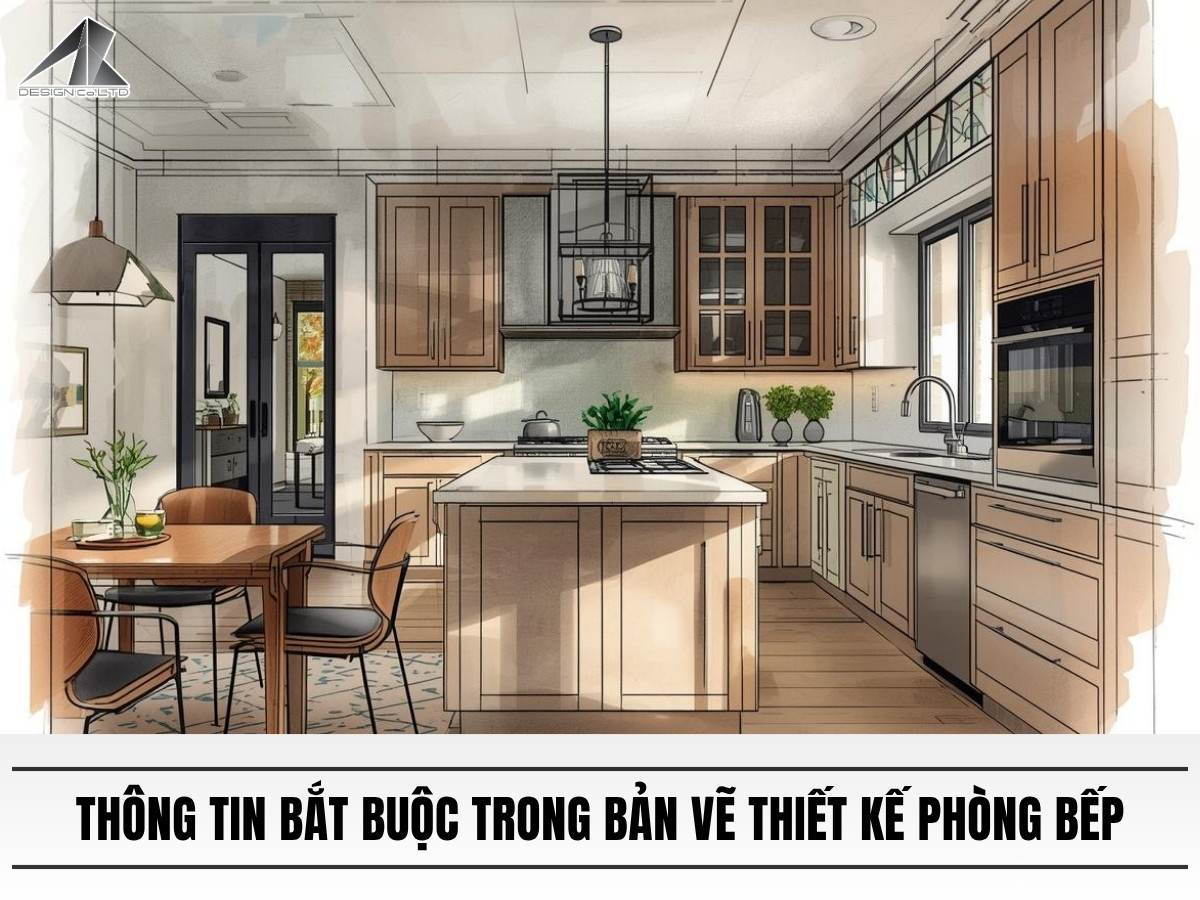 Thông tin bắt buộc trong bản vẽ thiết kế phòng bếp