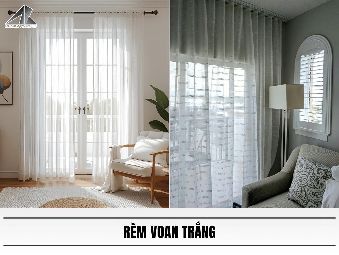 Rèm voan trắng
