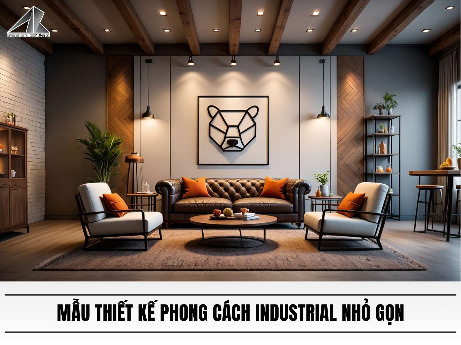Mau thiet ke phong cach Industrial nho gon