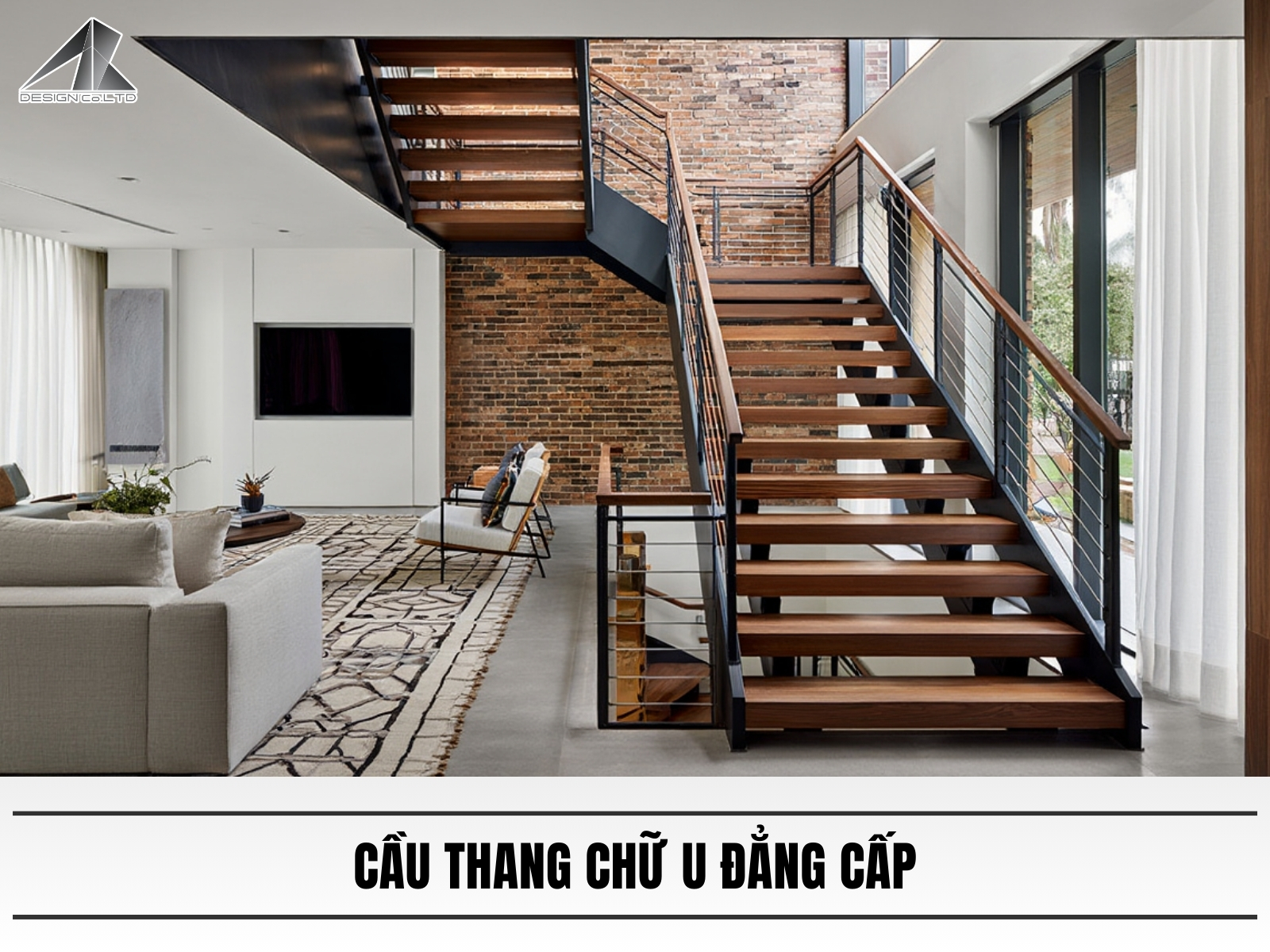 Cau thang chu U dang cap