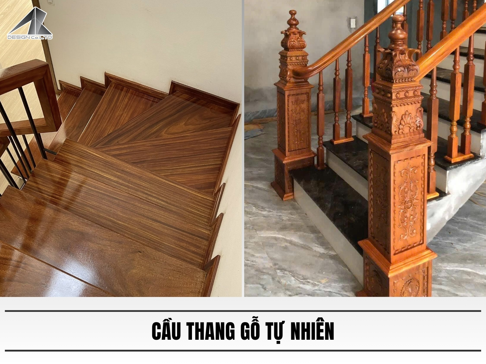 Cau thang go tu nhien