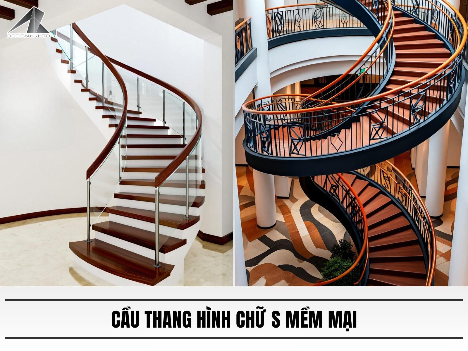 Cau thang hinh chu S mem mai