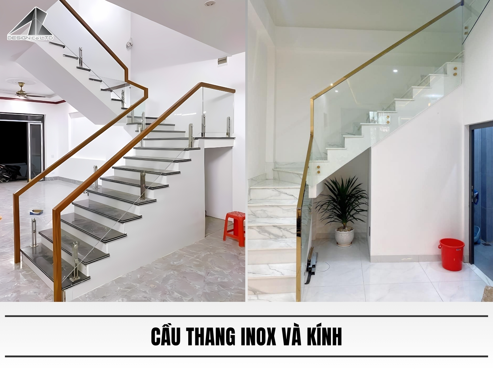 Cau thang inox va kinh