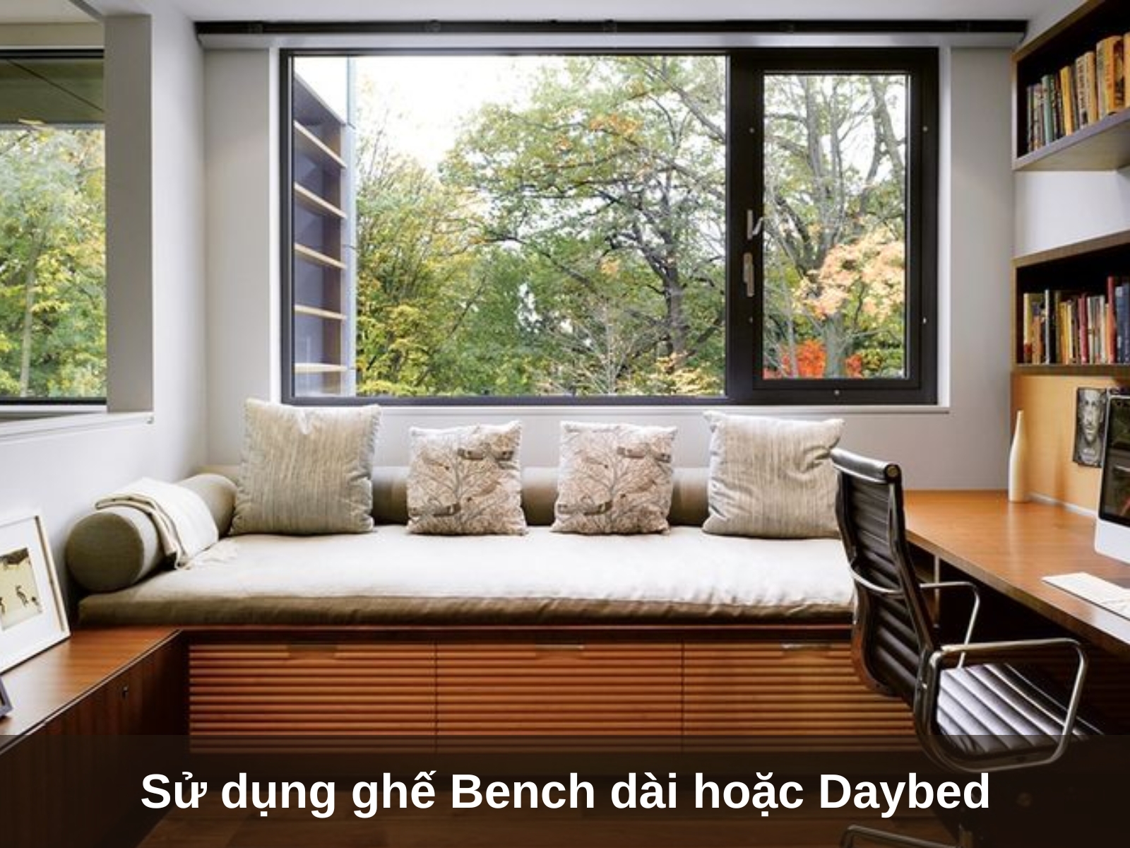 Su dung ghe Bench dai hoac Daybed