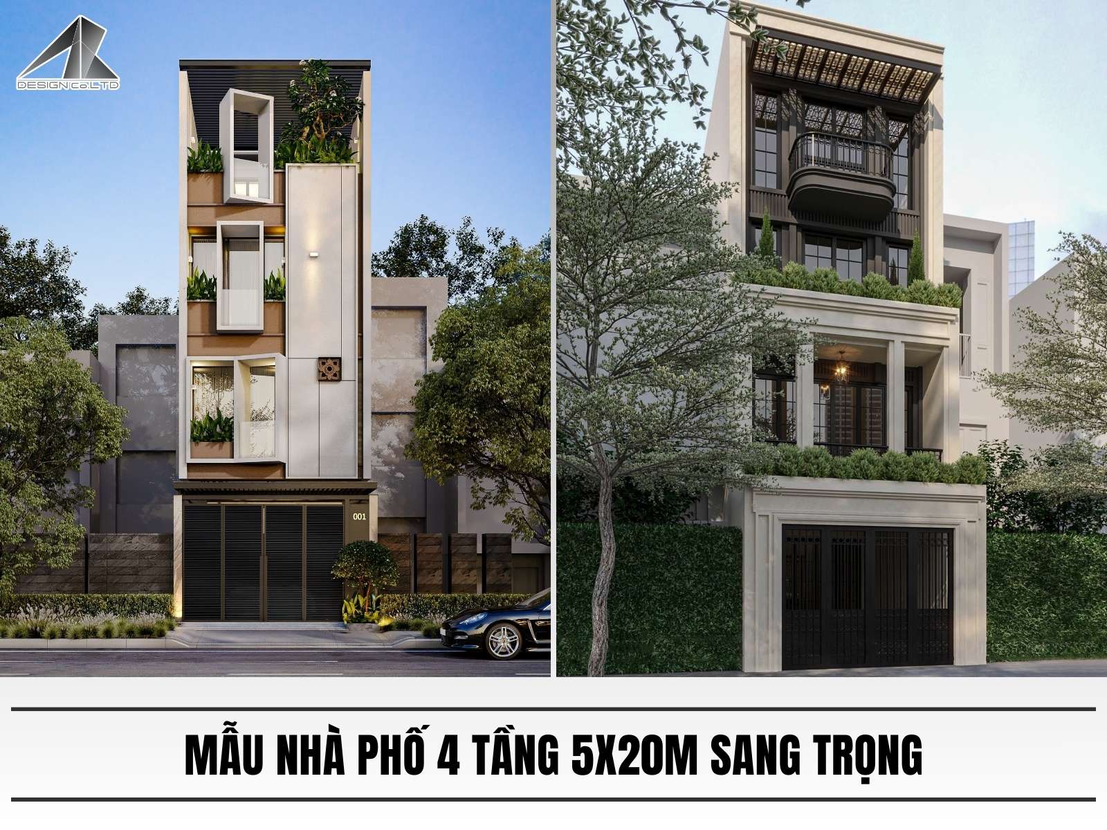 Mau nha pho 4 tang 5x20m sang trong