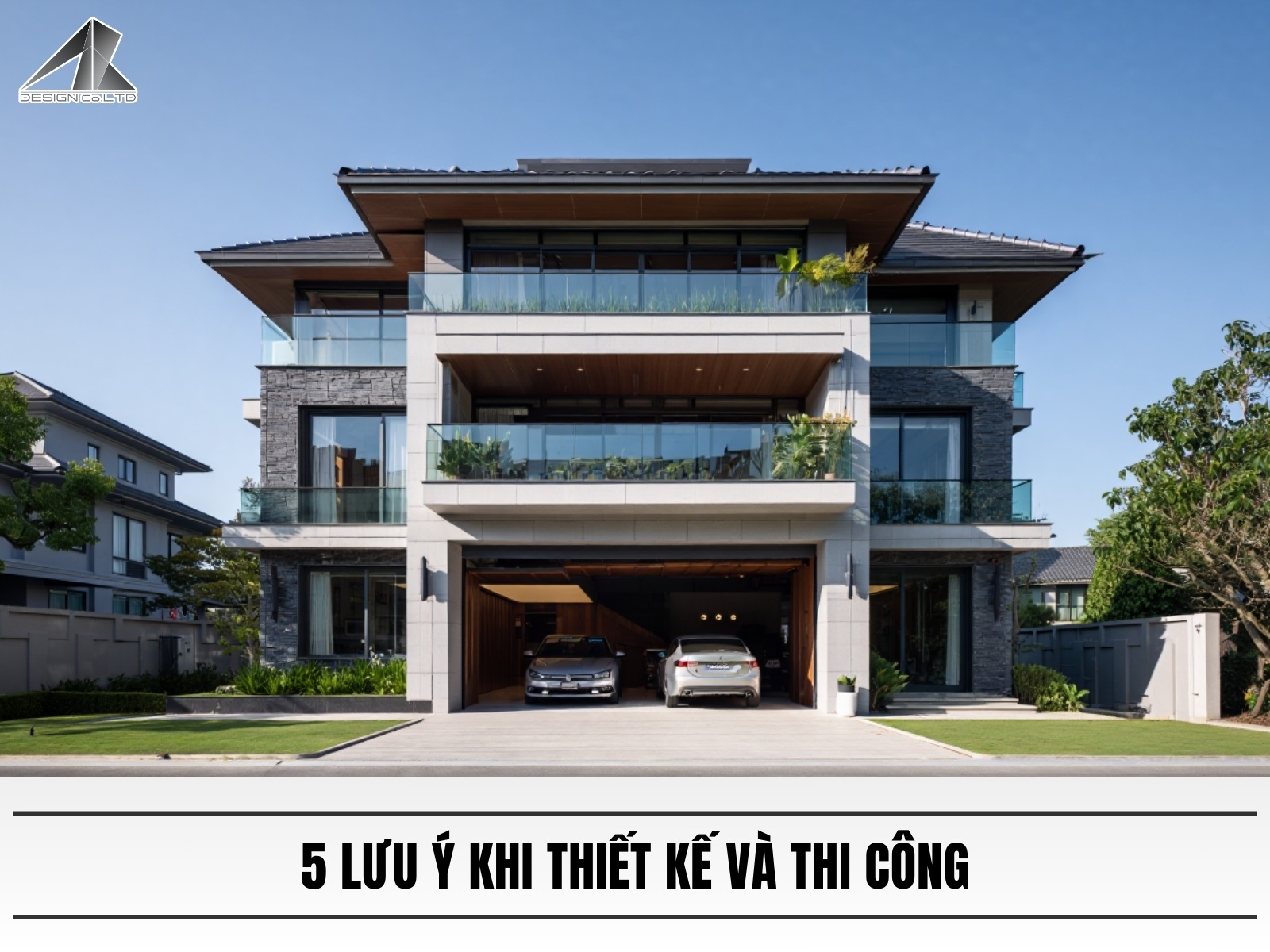 5 luu y khi thiet ke va thi cong noi that biet thu co tang ham