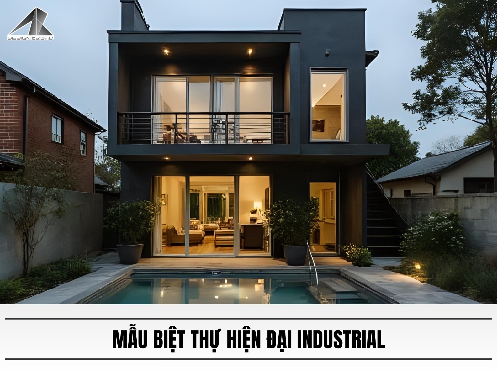 Mau biet thu hien dai Industrial