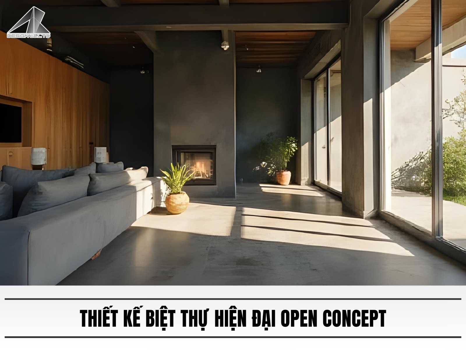 Thiet ke biet thu hien dai Open concept