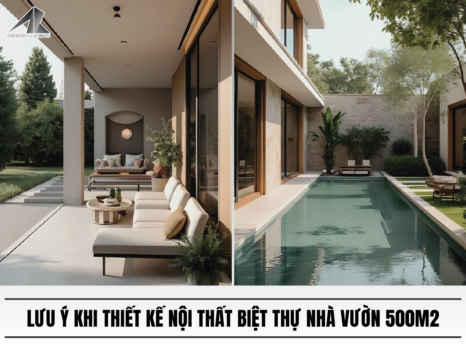 Luu y khi thiet ke noi that biet thu nha vuon 500m2