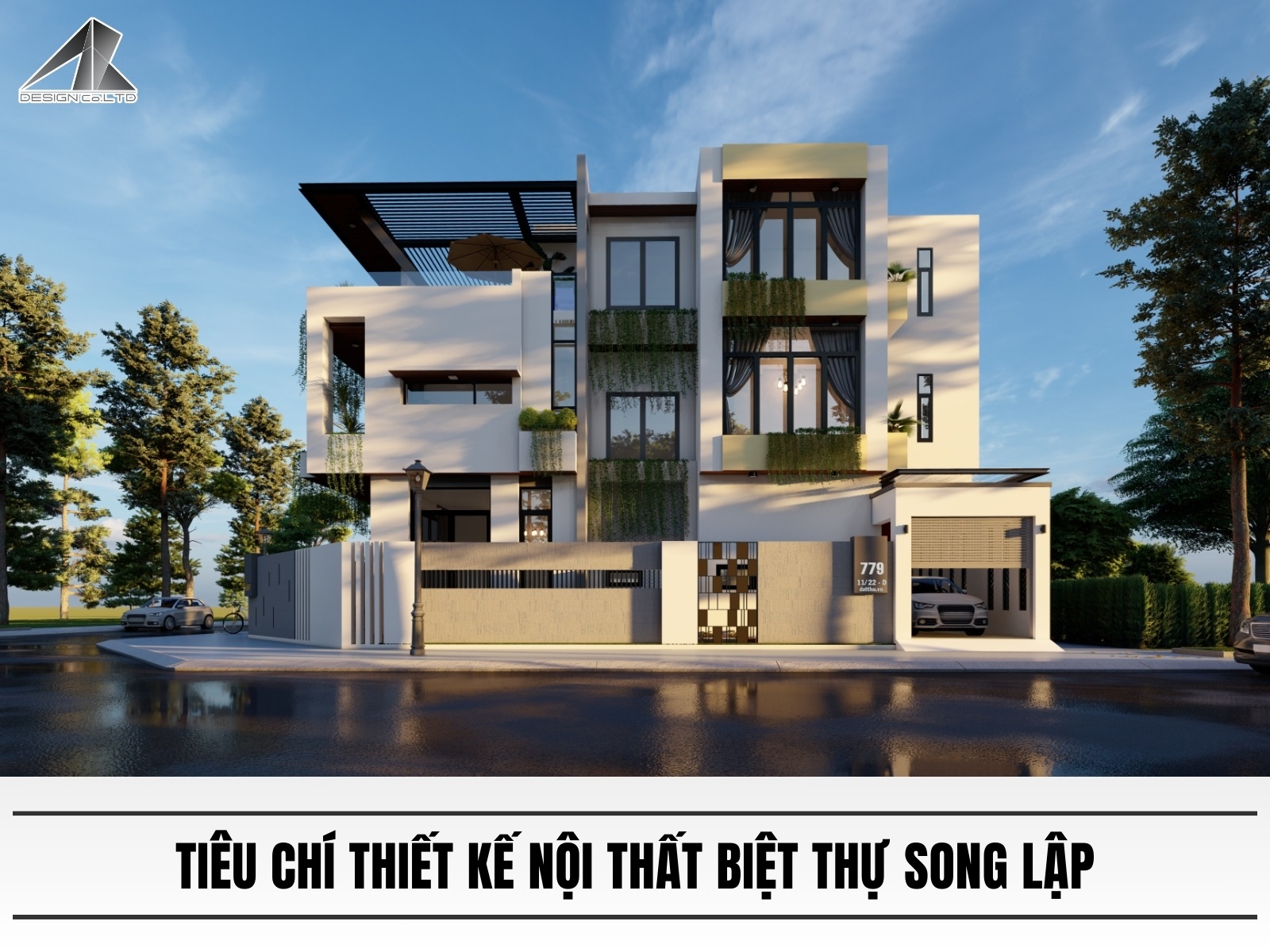 Tieu chi thiet ke noi that biet thu song lap
