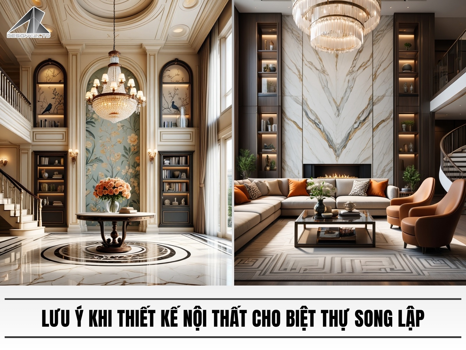 Luu y khi thiet ke noi that cho biet thu song lap