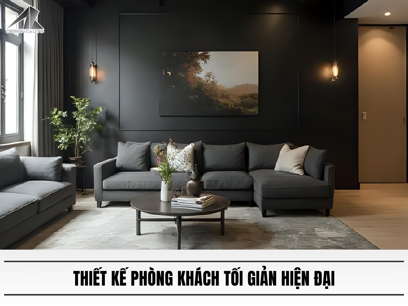 Thiet ke phong khach toi gian hien dai