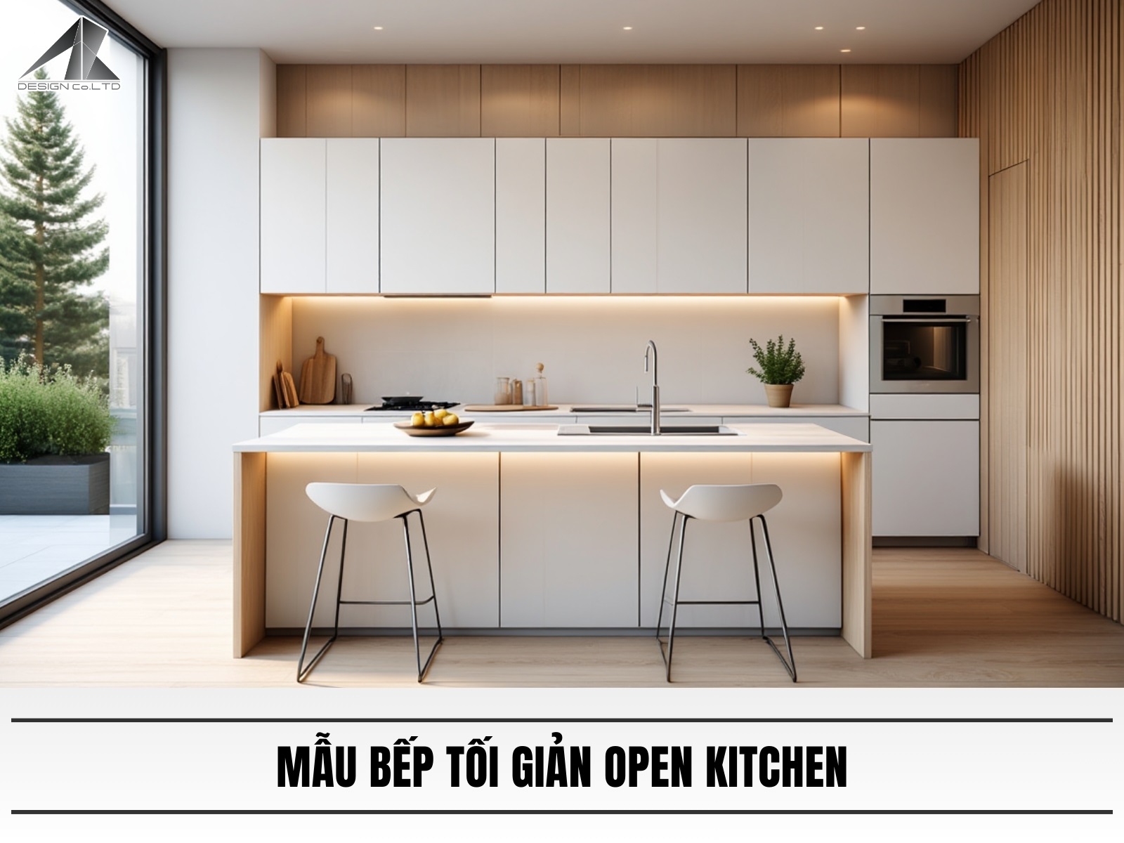 Mau bep toi gian Open kitchen