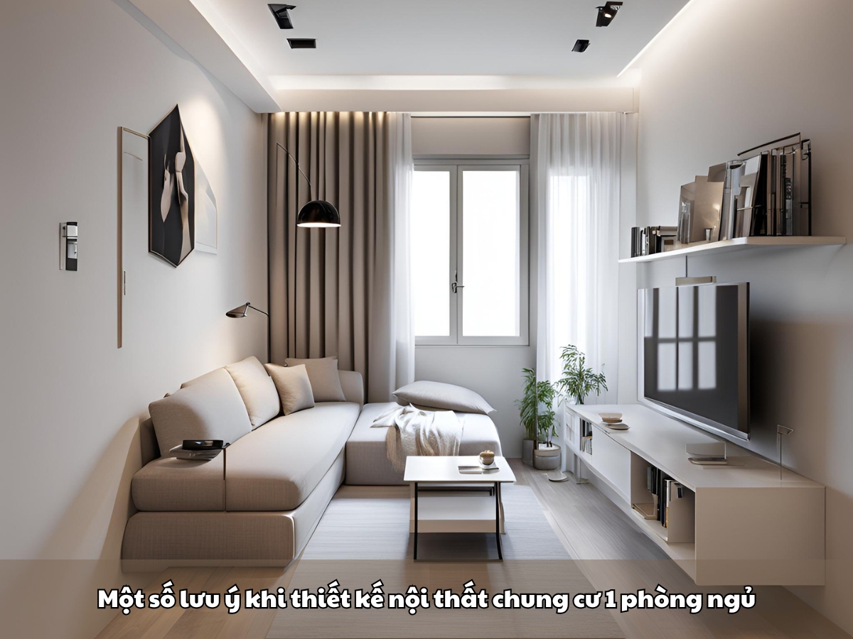mot so luu y khi thiet ke noi that chung cu 1 phong ngu