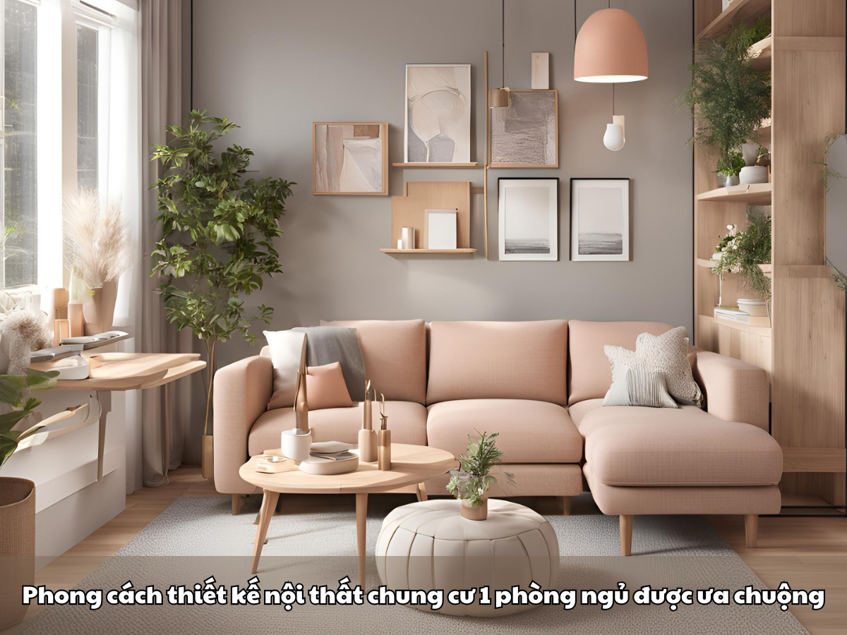 phong cach thiet ke noi that can ho chung cu 1 phong ngu duoc ua chuong