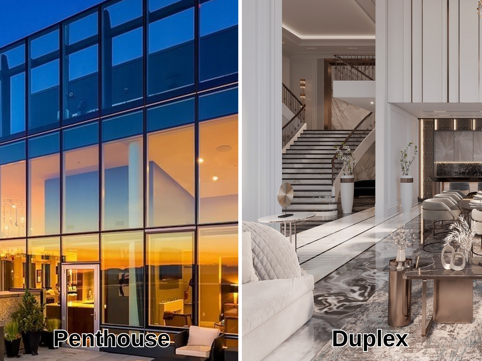 su khac nhau giua can ho duplex va penthouse