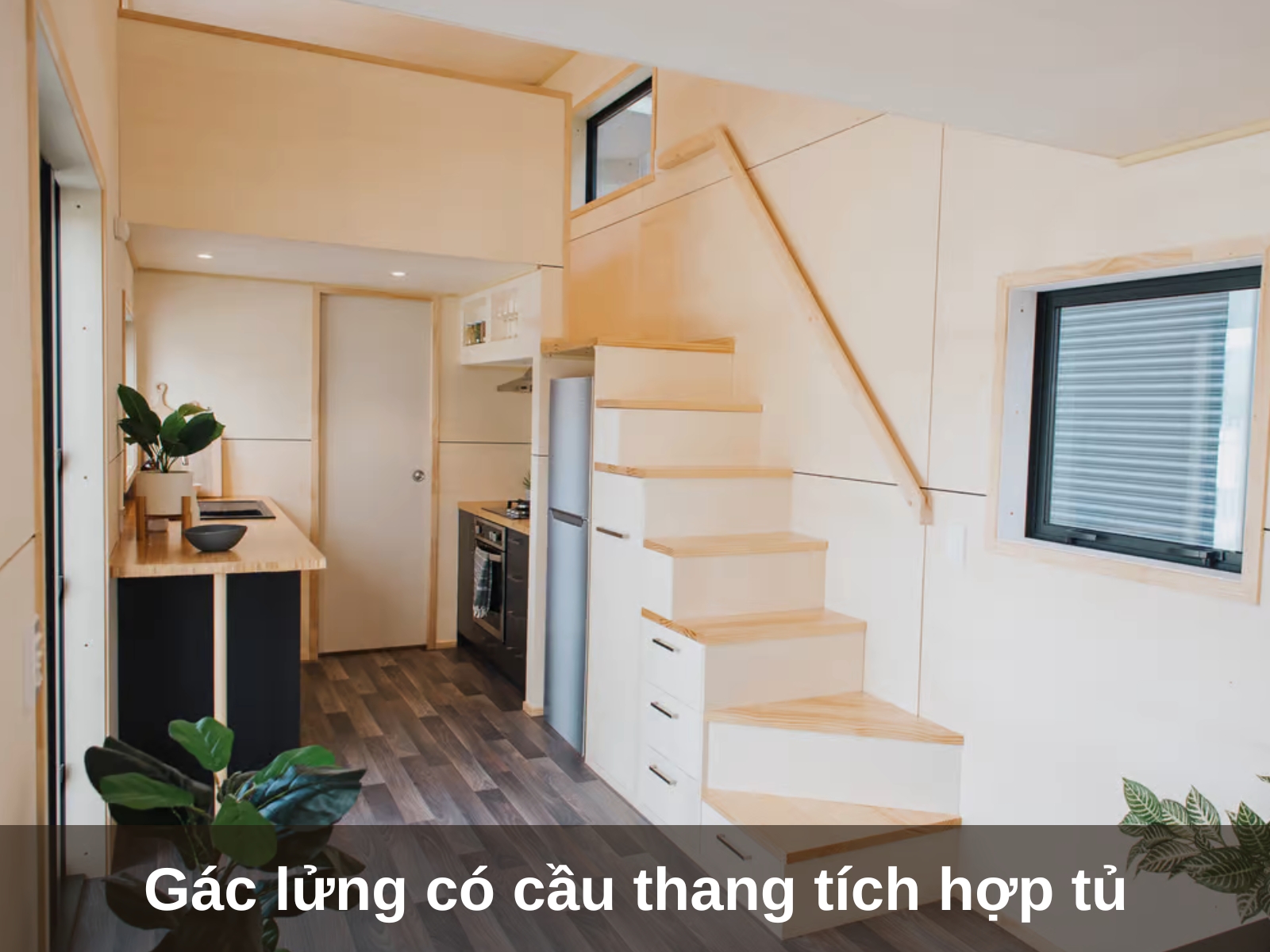 gac lung co cau thang tich hop tu