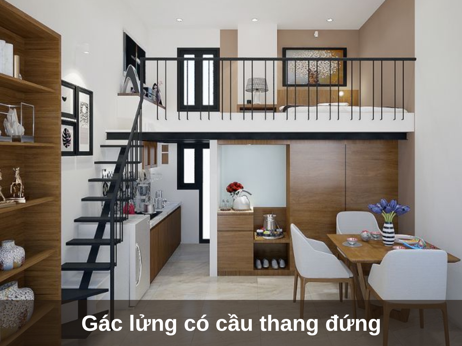 gac lung co cau thang dung