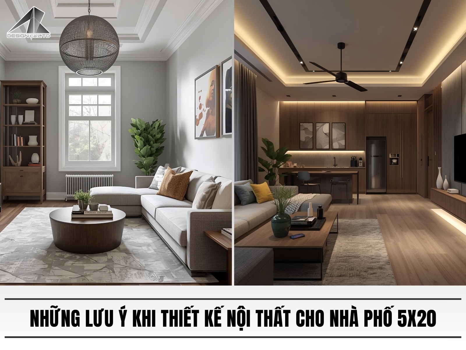Nhung luu y khi thiet ke noi that cho nha pho 5x20