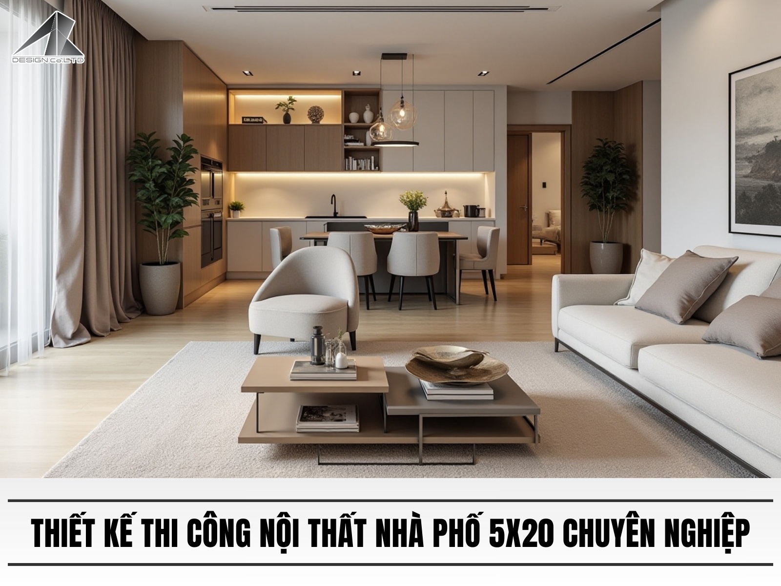 Cong ty thiet ke thi cong noi that nha pho 5x20​ chuyen nghiep gia tot
