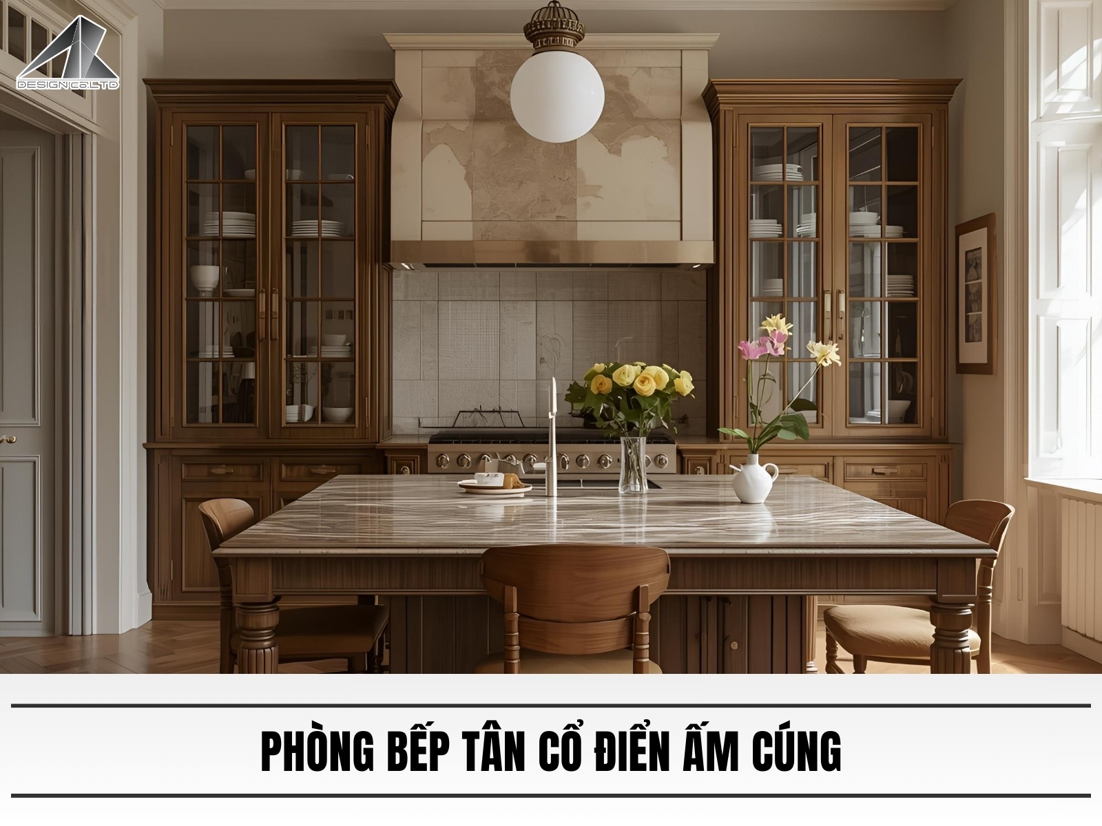 Phong bep tan co dien am cung