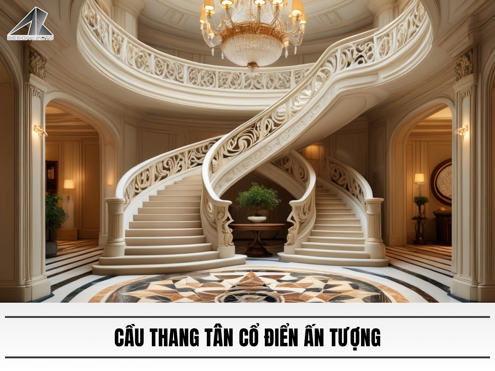 Cau thang tan co dien an tuong