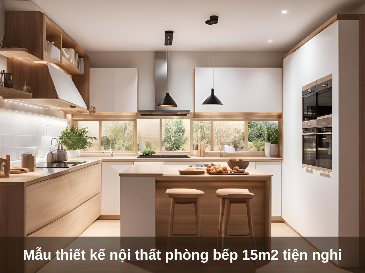  mau thiet ke phong bep 15m2 dep