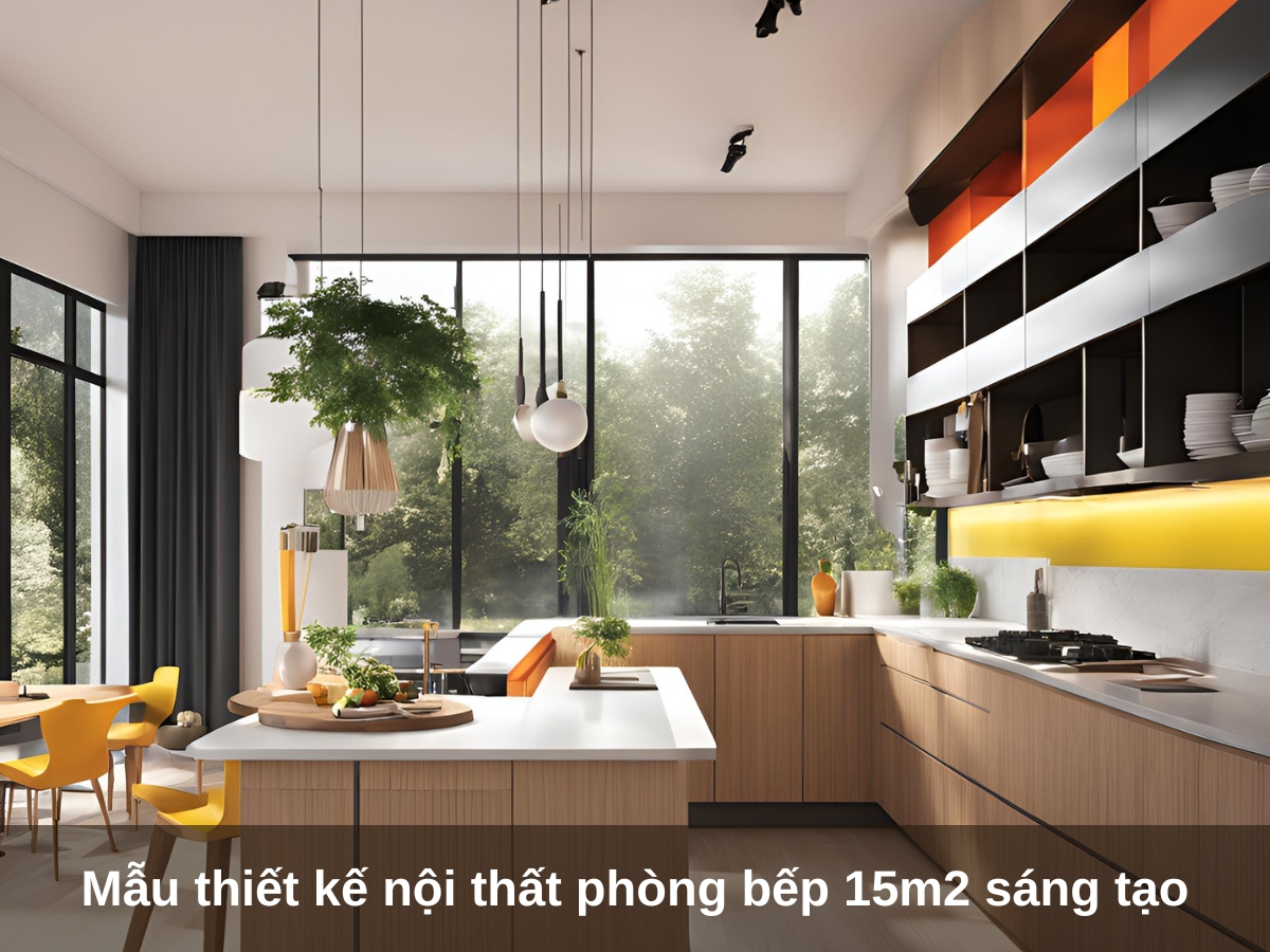 mau thiet ke phong bep 15m2 sang tao