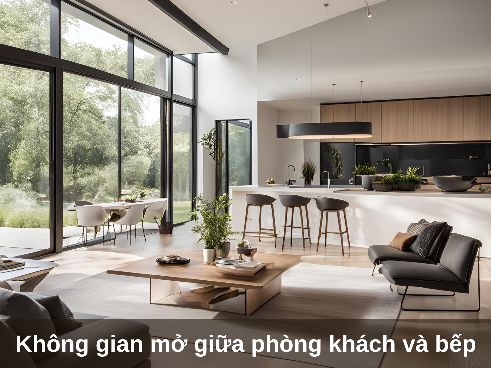 Thiet ke phong bep 20m2 phong cach sang trong