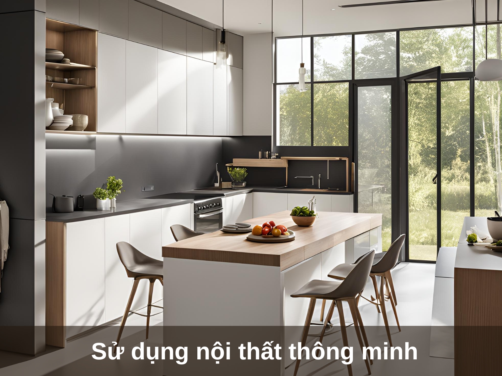 Thiet ke phong bep 20m2 phong cach co dien